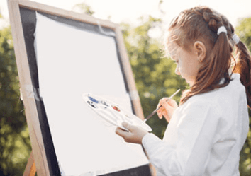 Activité peinture en famille